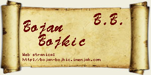 Bojan Bojkić vizit kartica